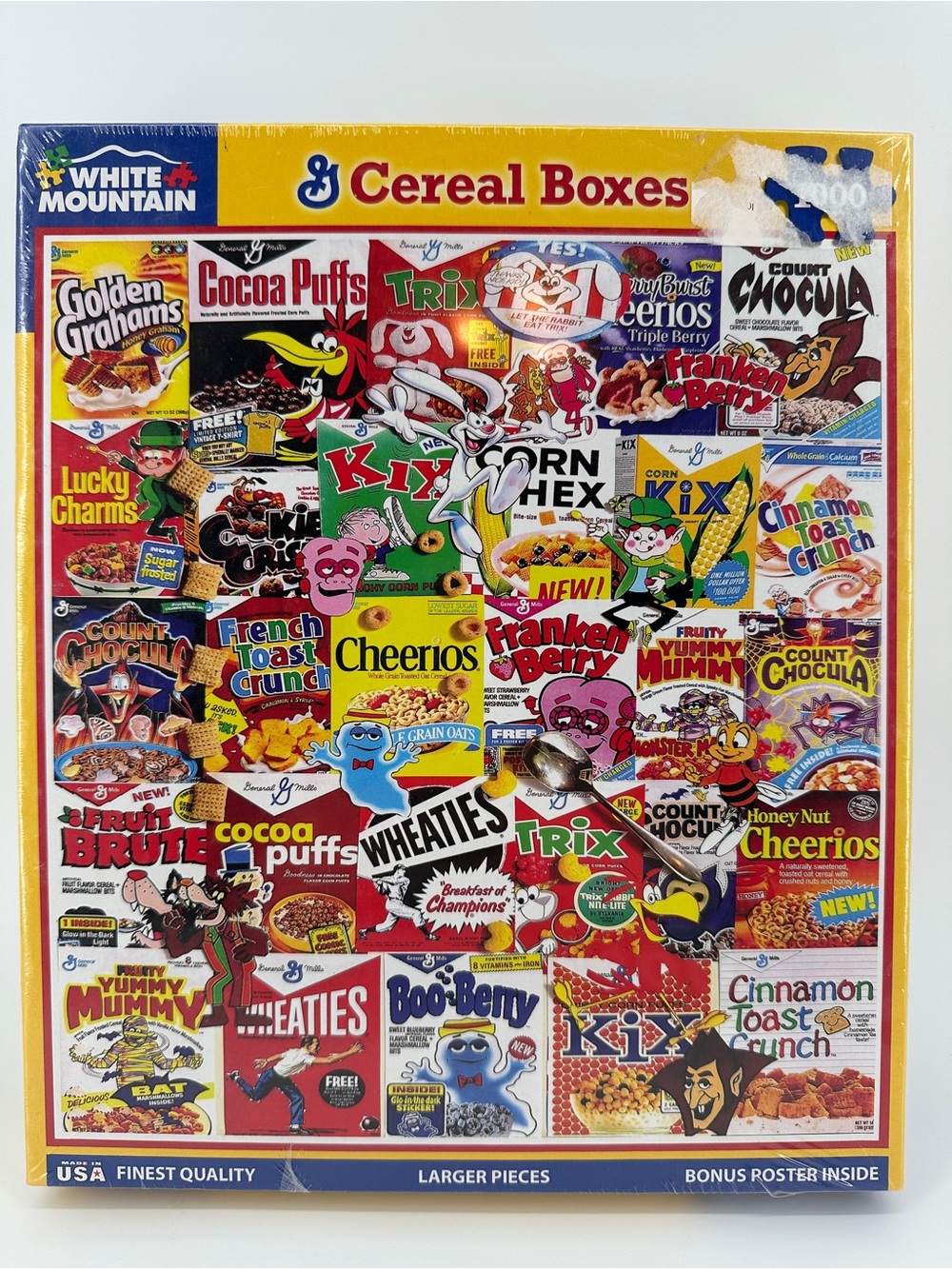 White Mountain Cereal Boxes Childhood Favorites Puzzle 1000 Pc General Mills